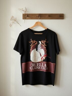 Zara Black Disney Villains Graphic Tee